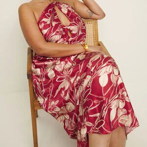 Reformation Yesenia Silk Dress Es Las Dalias - Size 1X